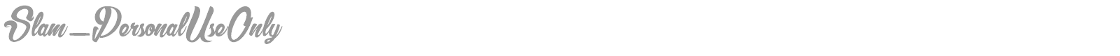 Slam font preview